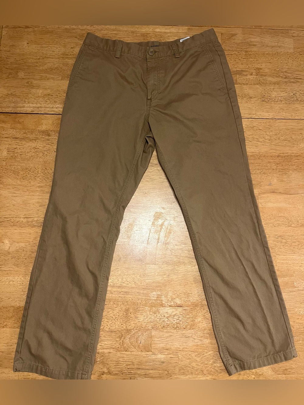 Old Navy Men's Straight Fit Chino Khaki Pants Brown 33x30